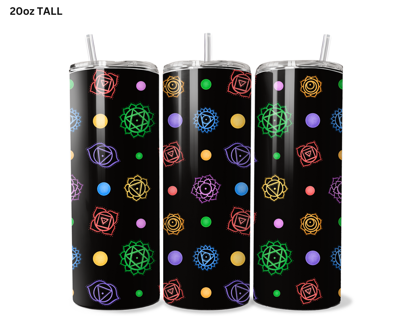7 Chakras Wrap Paper Tumbler