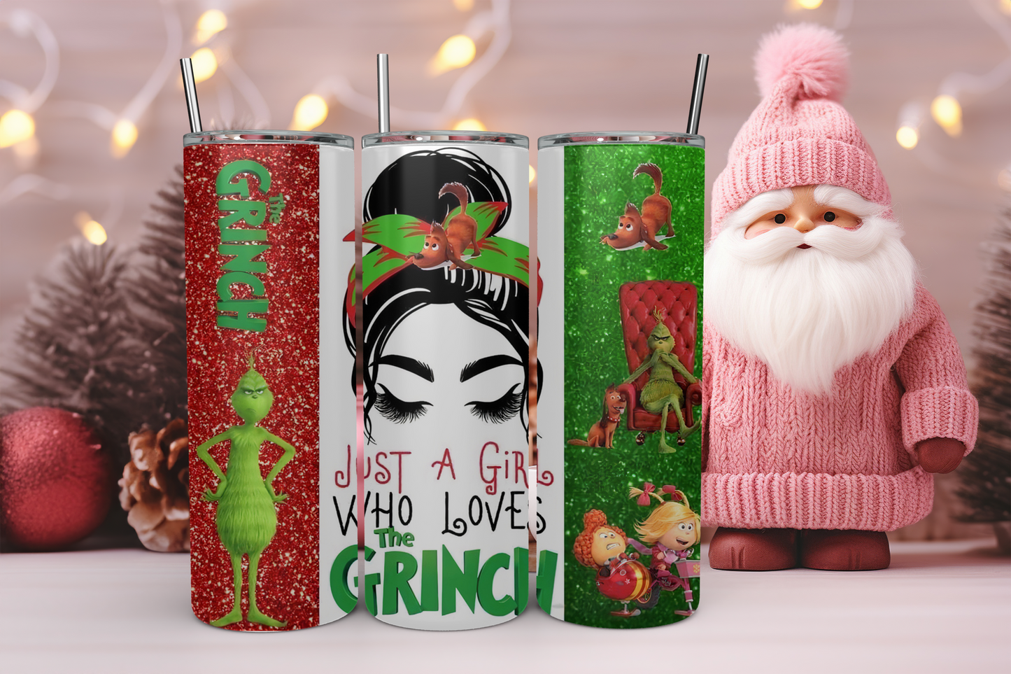 Just A Girl Who Loves Grinch Tumbler