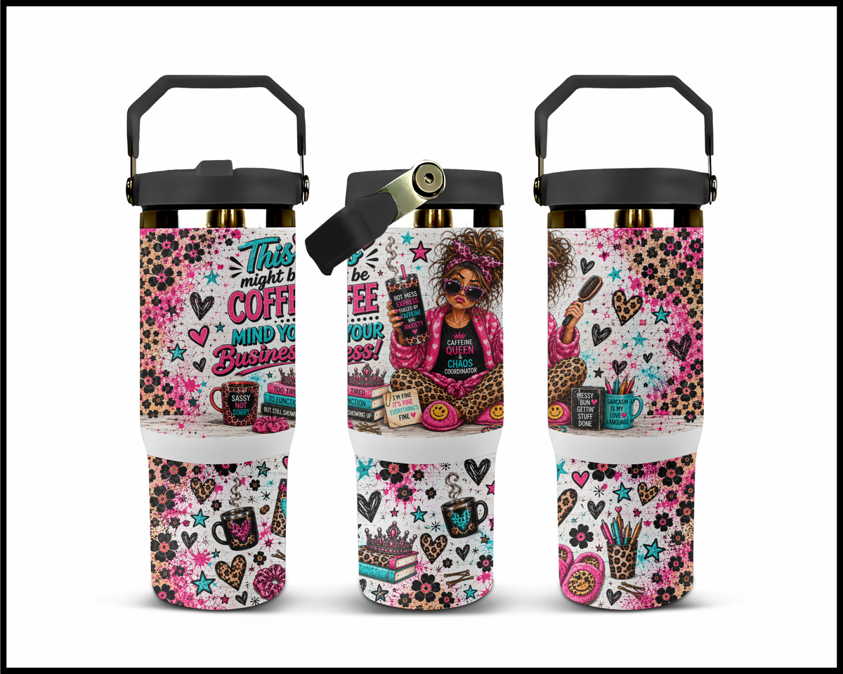 This Might Be Coffee Stainless Steel Big Guzzler Tumbler (2119)