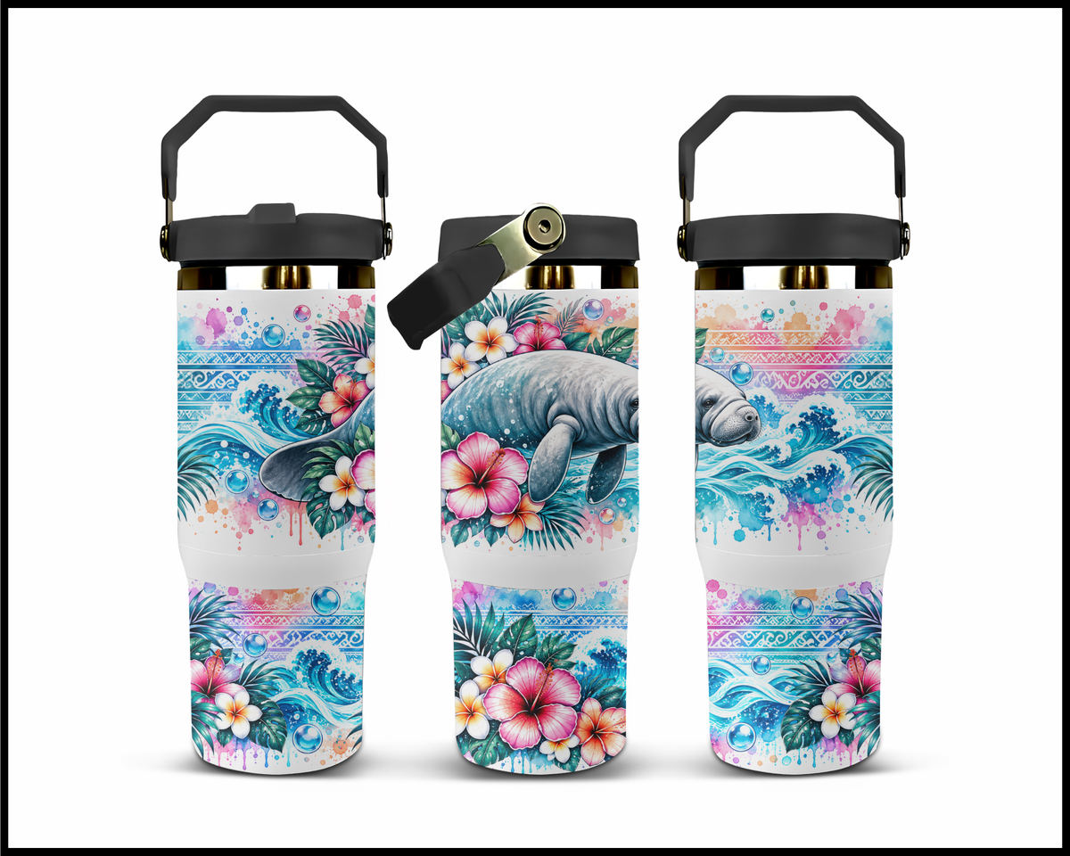 Manatee Paradise Stainless Steel Big Guzzler Tumbler (2126)