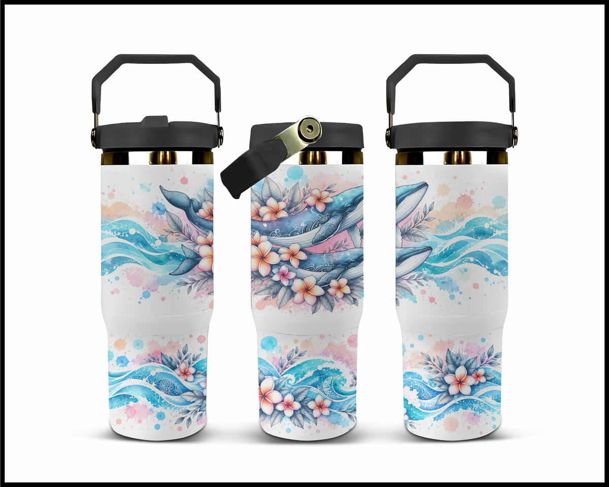 Whale Song & Waves Stainless Steel Big Guzzler Tumbler (2143)