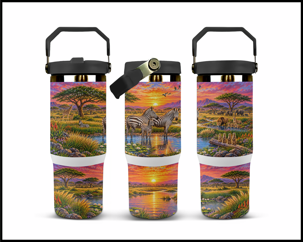 Stripes & Sunsets Stainless Steel Big Guzzler Tumbler (2147)