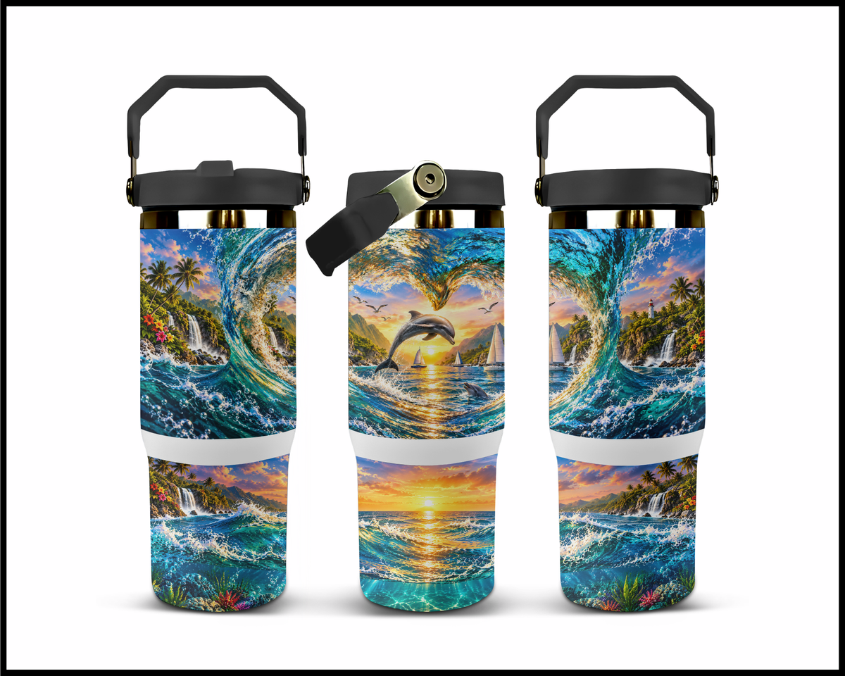 Tidal Heart Stainless Steel Big Guzzler Tumbler (2154)