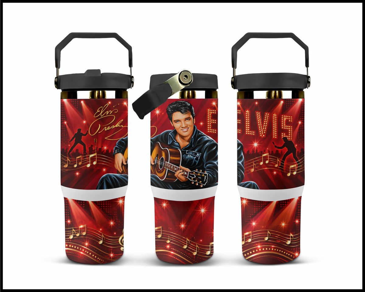 Elvis Inspired Stainless Steel Big Guzzler Tumbler (2200)