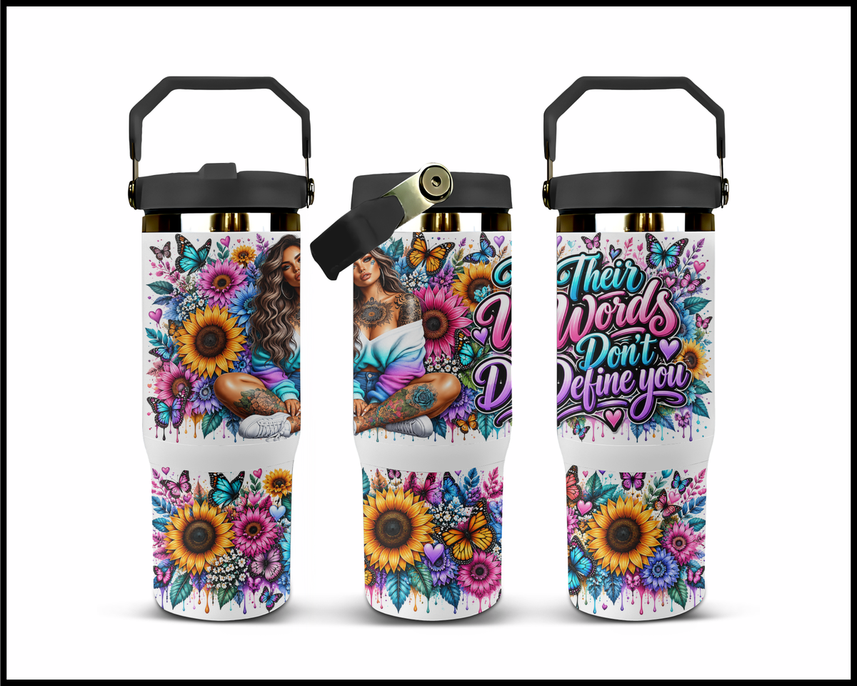 Their Words Don't Define You Stainless Steel Big Guzzler Tumbler (2236)