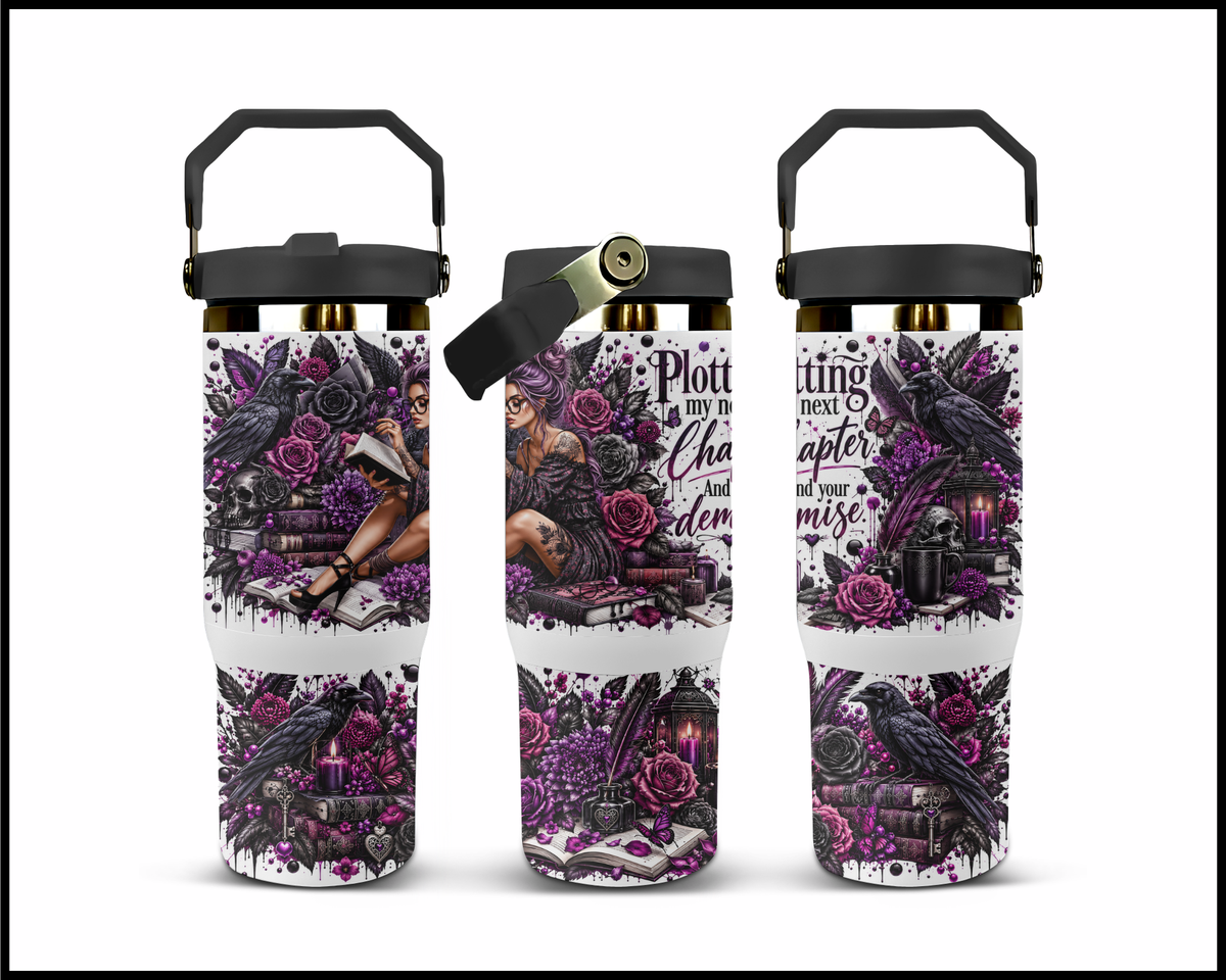 Plotting My Next Chapter & Your Demise Stainless Steel Big Guzzler Tumbler (2240)