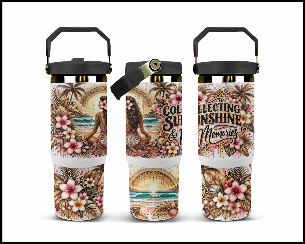 Collecting Sunshine & Memories Stainless Steel Big Guzzler Tumbler (2267)