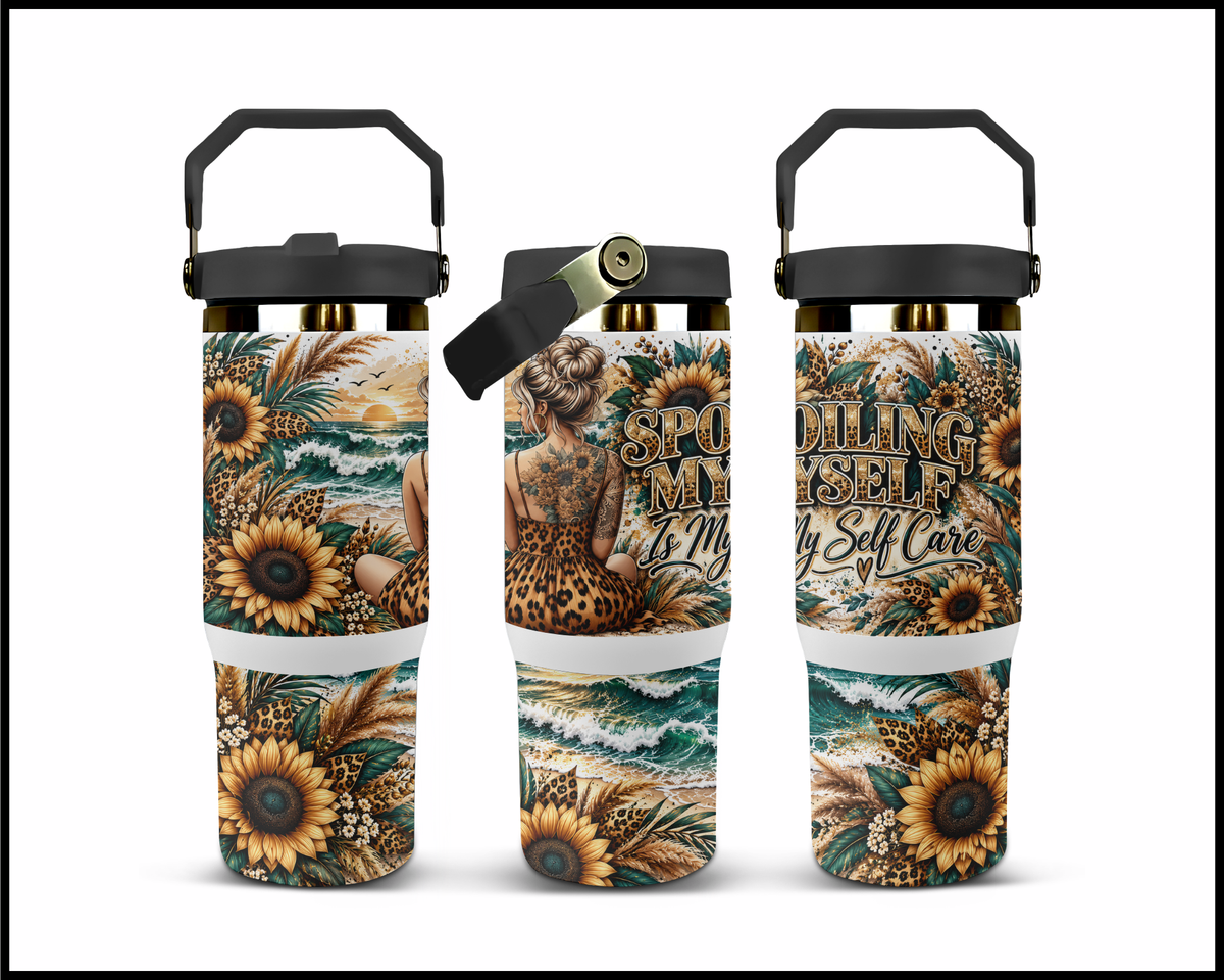 Spoiling Myself Is My Self Care Stainless Steel Big Guzzler Tumbler (2279)