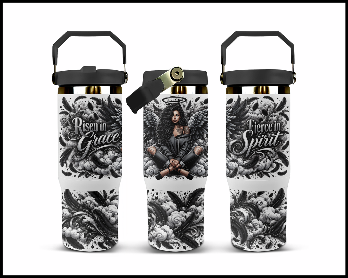 Risen In Grace Fierce In Spirit Stainless Steel Big Guzzler Tumbler (2290)
