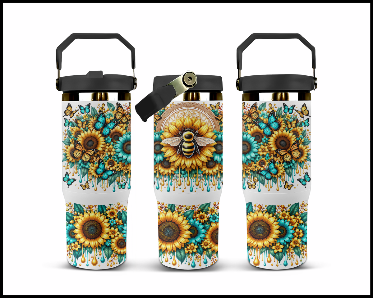 Golden Honeycomb Haven Stainless Steel Big Guzzler Tumbler (2313)