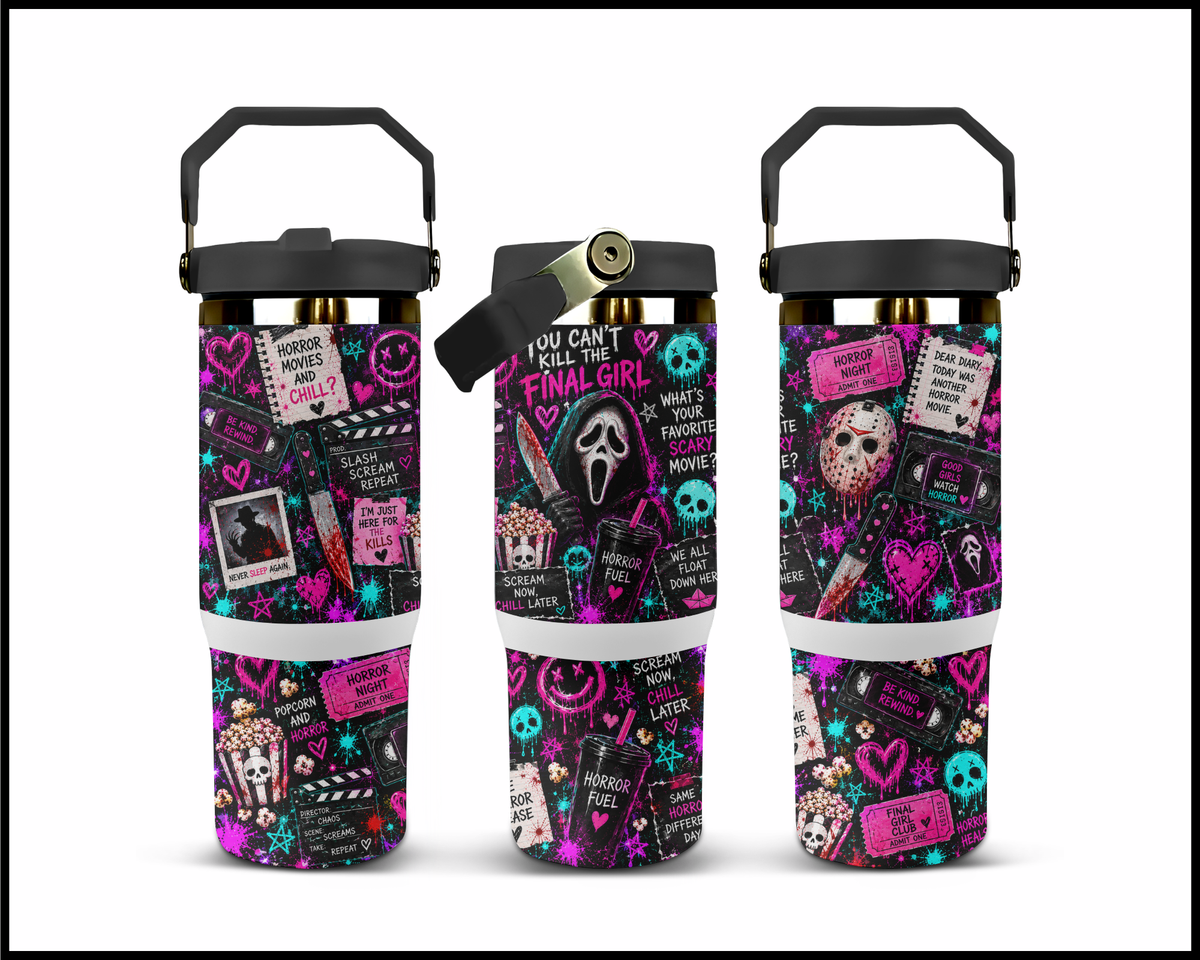 Slash, Scream, Repeat Stainless Steel Big Guzzler Tumbler (2326)