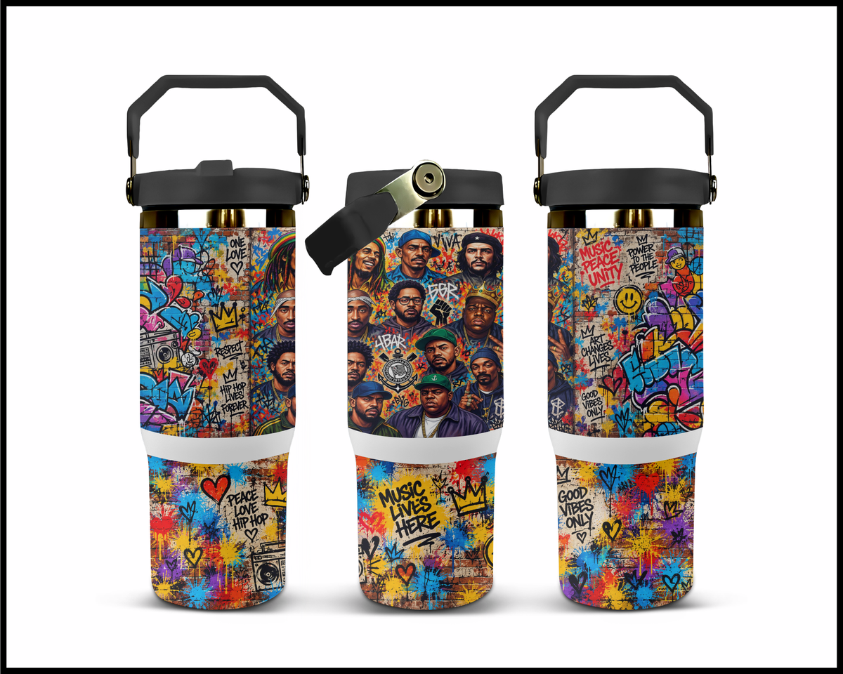 Hip-Hop Heartbeat Stainless Steel Big Guzzler Tumbler (2329)