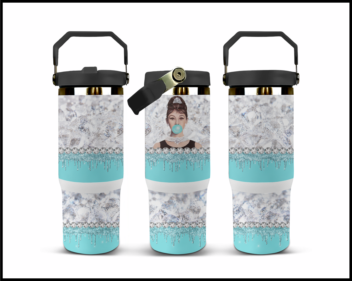 Audrey Hepburn Stainless Steel Big Guzzler Tumbler (2365)
