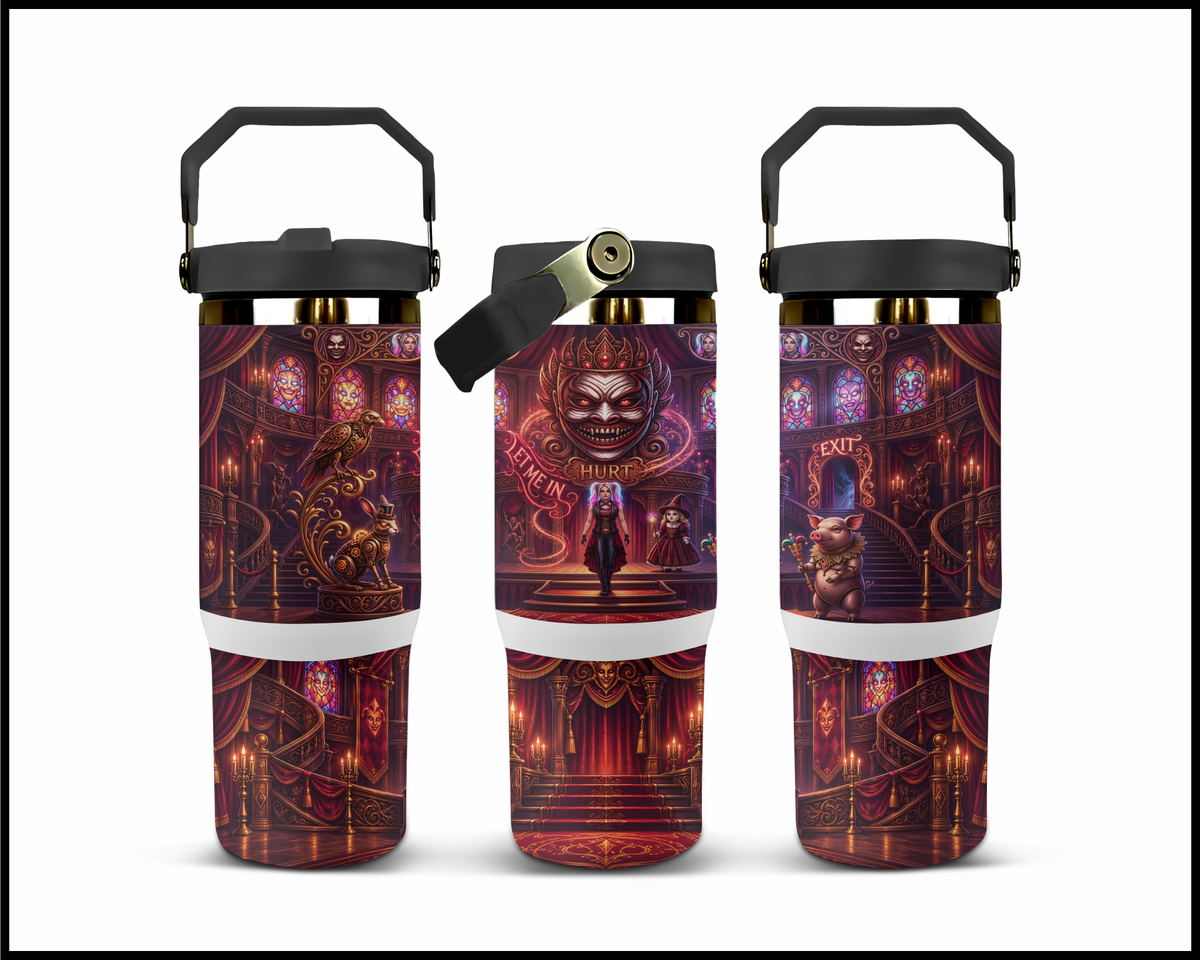The Fiend & Bliss Twisted Carnival Stainless Steel Big Guzzler Tumbler (2401)