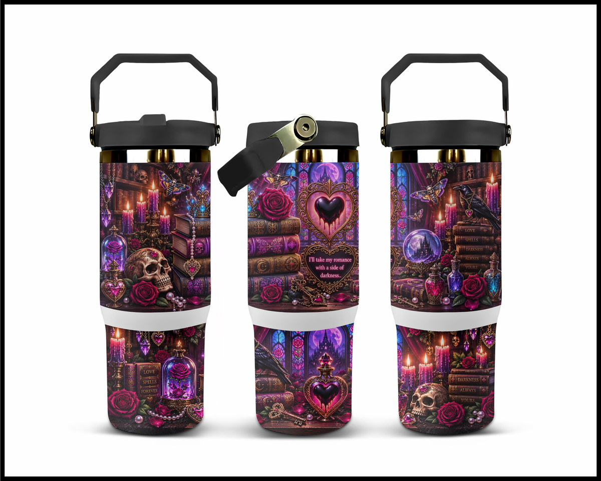 Romance With A Side Of Darkness Social Stainless Steel Big Guzzler Tumbler (2420)