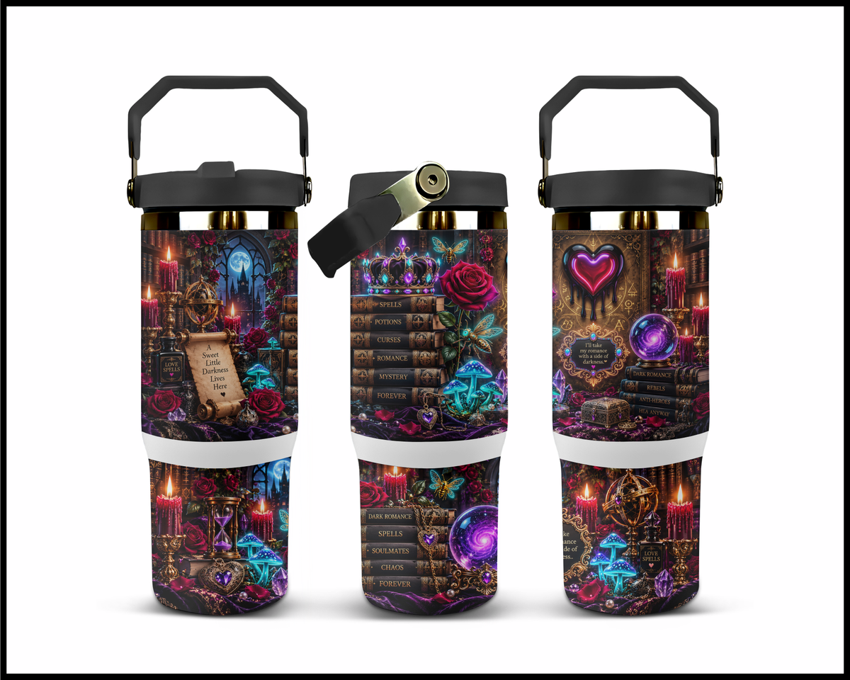 Fueled By Dark Magic And Dangerous Chapters Stainless Steel Big Guzzler Tumbler (2430)