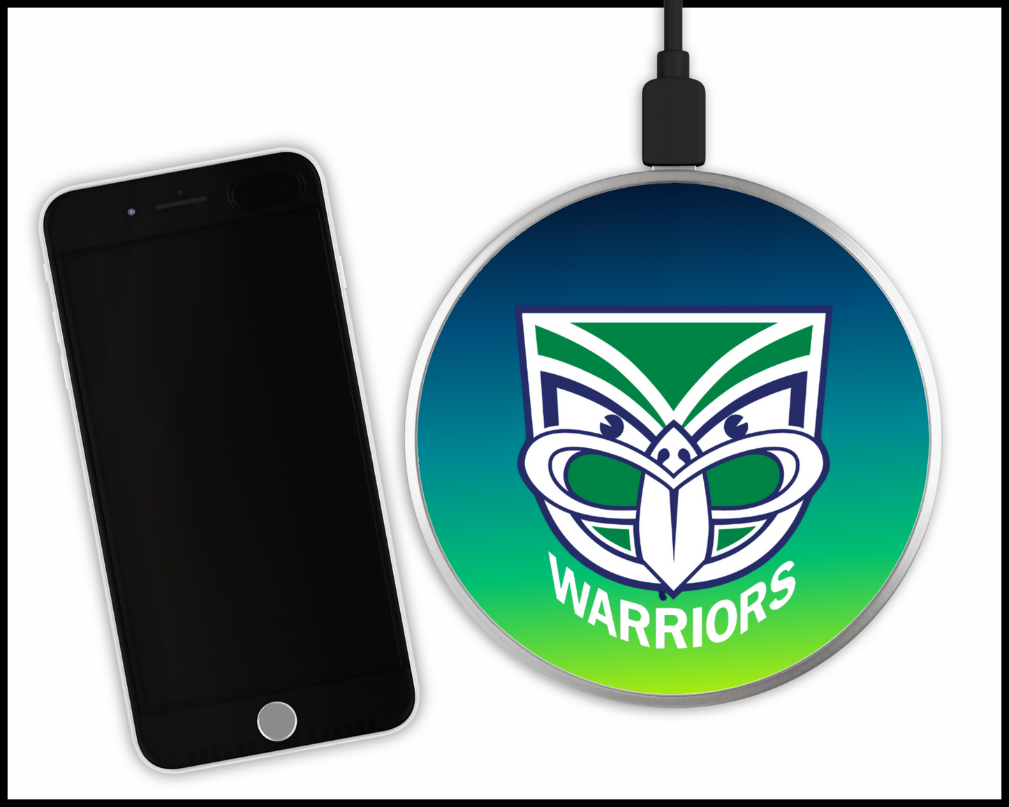 New Zealand Warriors Sublimated Wireless Phone Charger (001)
