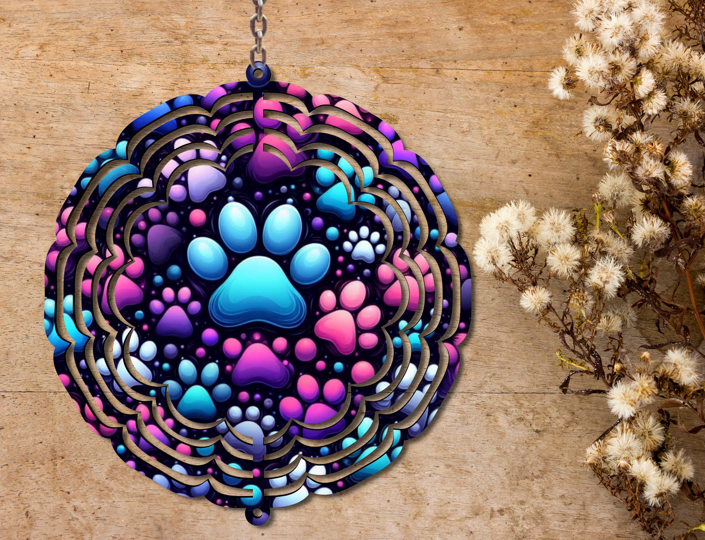 Paw Print Wind Spinner (354)