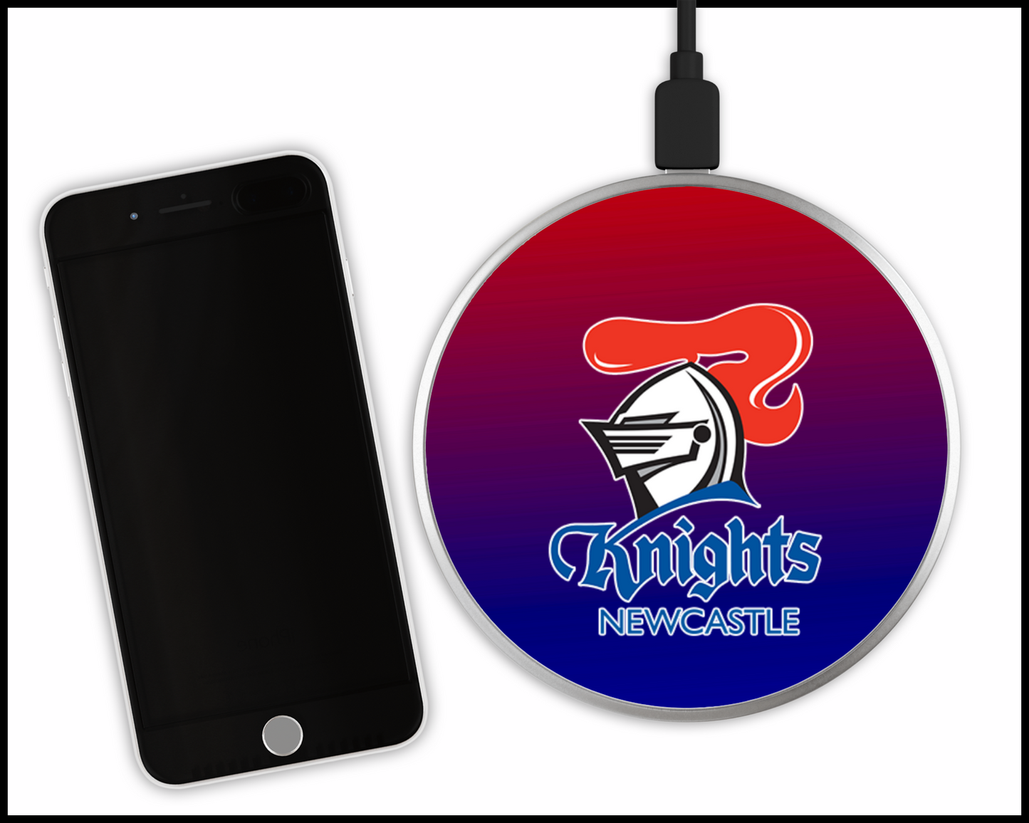 Newcastle Knights Sublimated Wireless Phone Charger (001)