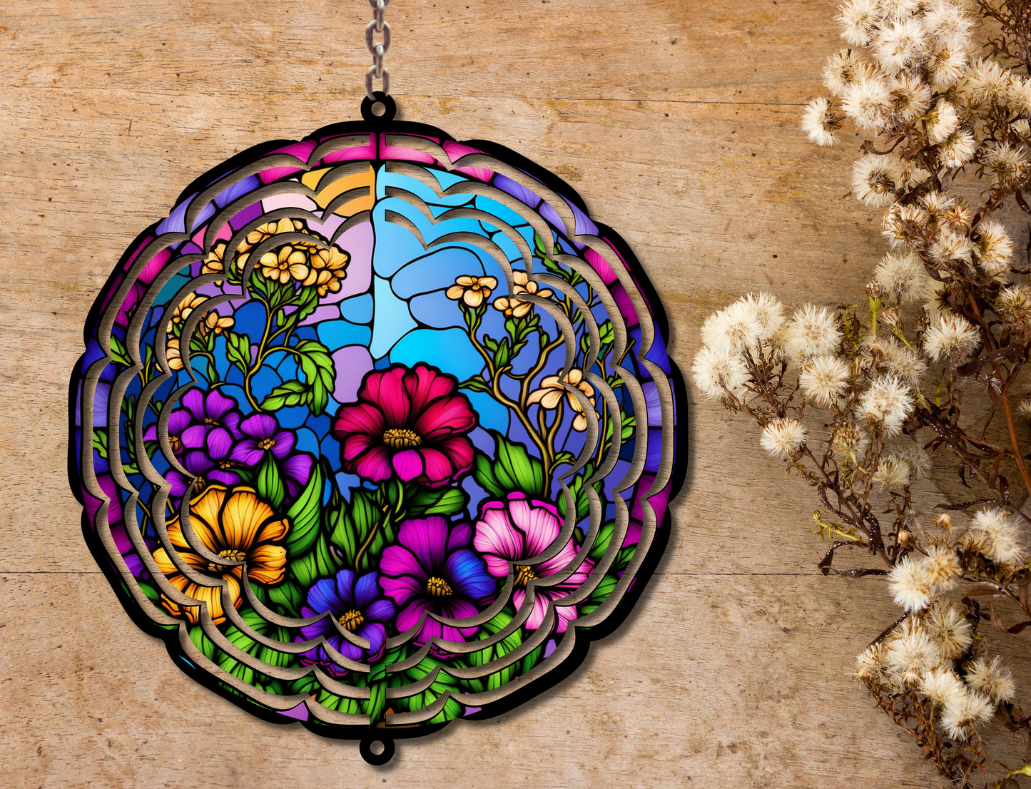 Floral Wind Spinner (127)