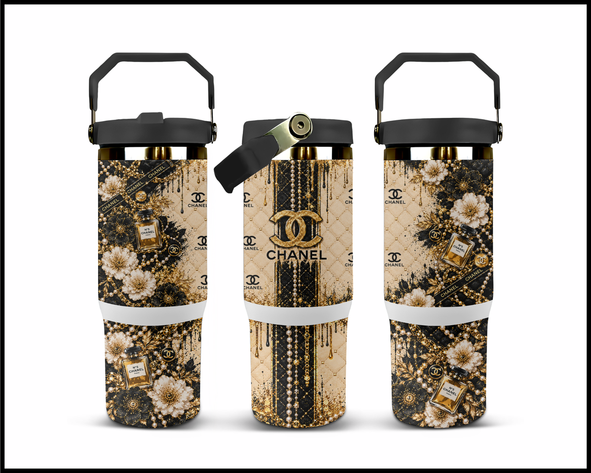 Shopaholic Fluent in Number Five Elegance Stainless Steel Big Guzzler Tumbler (3467)