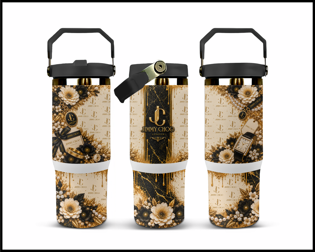 Shopaholic Fluent in Jet-Set Jetsetter Stainless Steel Big Guzzler Tumbler (3471)