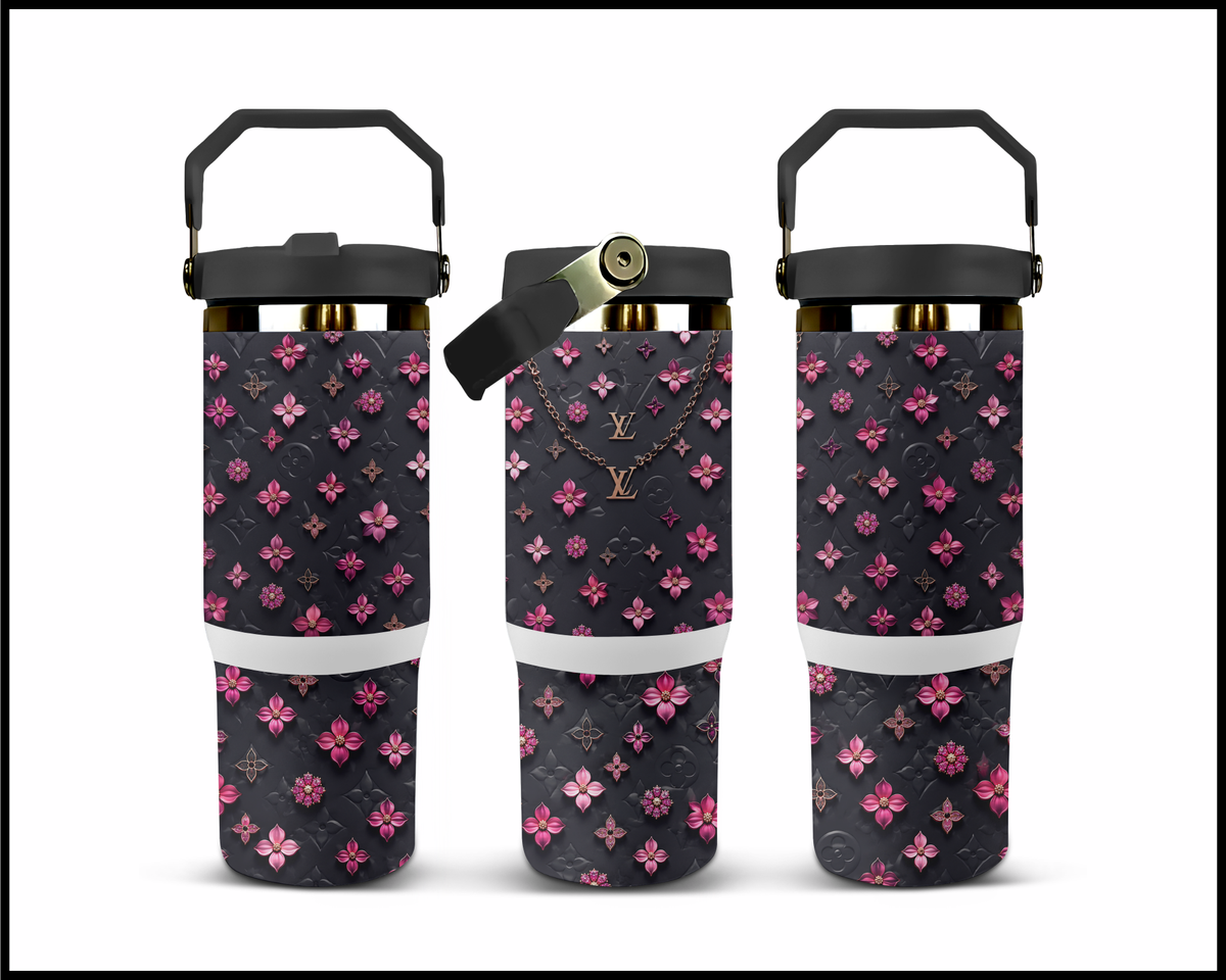 Deep Plum & Soft Graphite Dream Stainless Steel Big Guzzler Tumbler (3486)