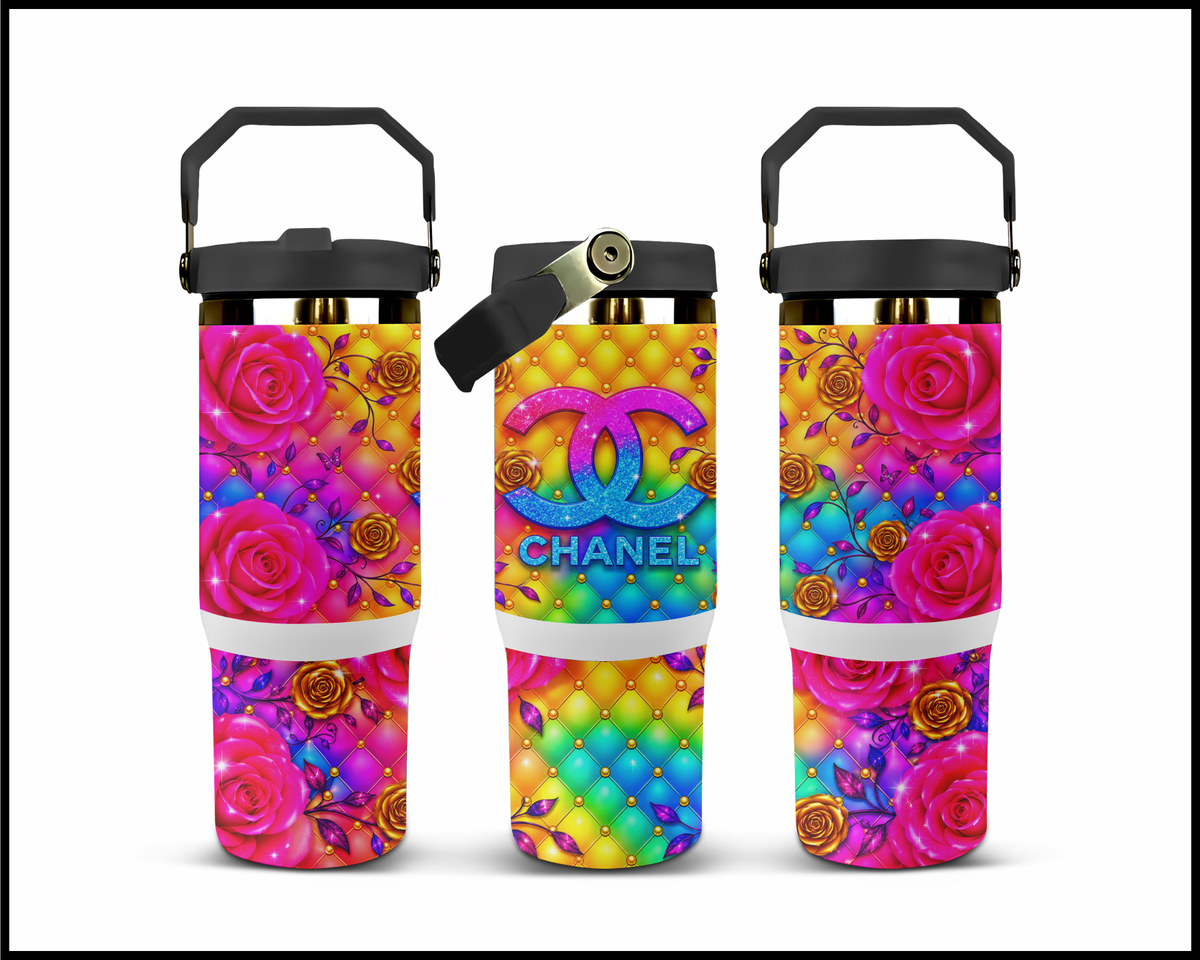 Rainbow Glam & Glitz Stainless Steel Big Guzzler Tumbler (3499)