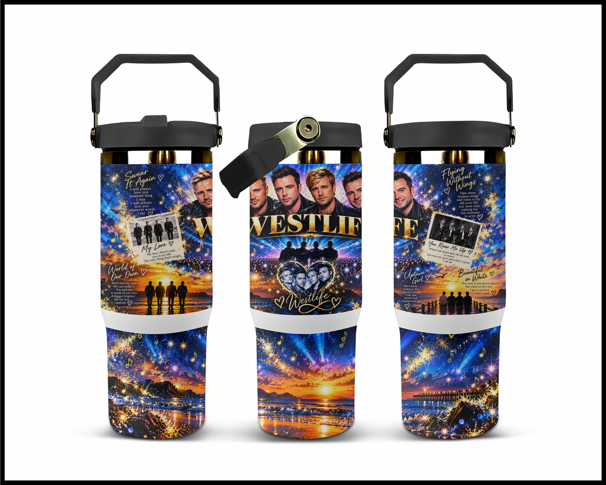 Westlife Inspired Stainless Steel Big Guzzler Tumbler (3509)