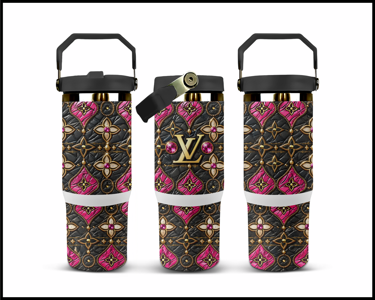 Crimson Caviar Couture Stainless Steel Big Guzzler Tumbler (3522)