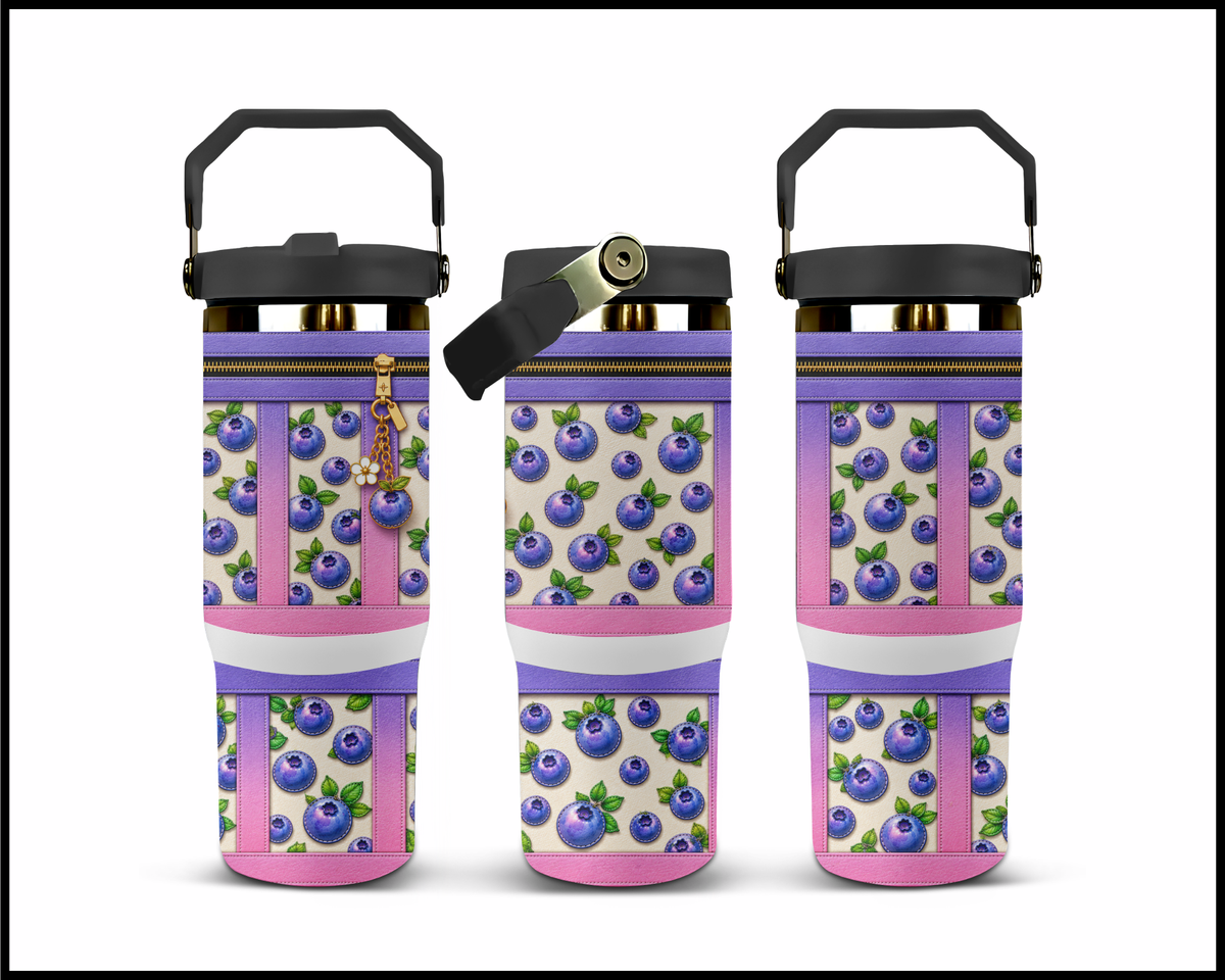 Bespoke Berry Charm Stainless Steel Big Guzzler Tumbler (3538)