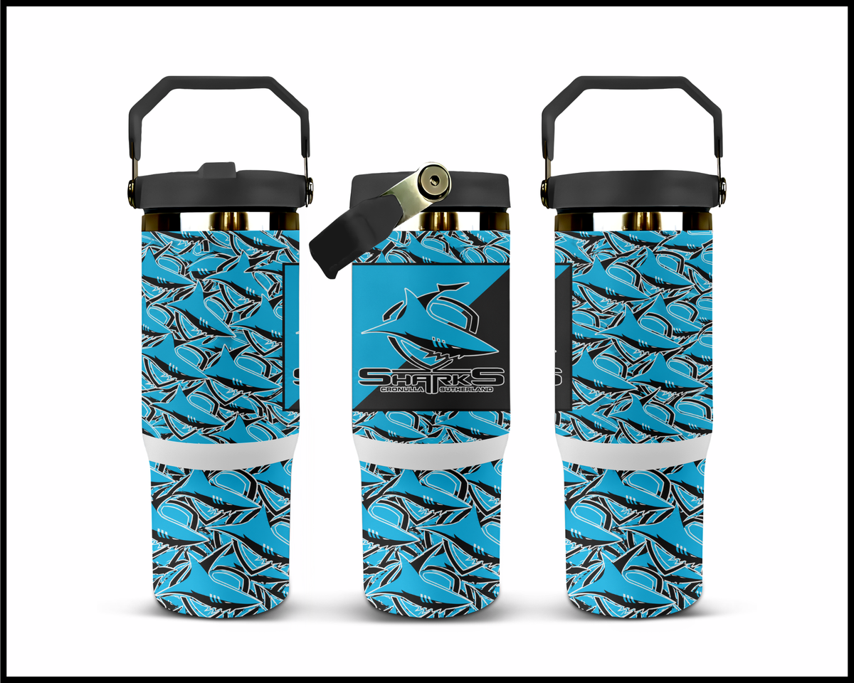 Big Guzzler Cronulla Sharks Stainless Steel Tumbler (3551)