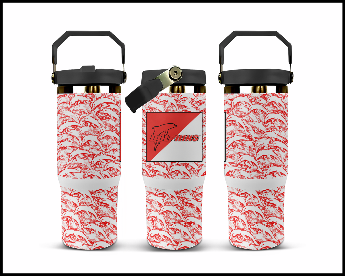 Big Guzzler Dolphins Stainless Steel Tumbler (3552)