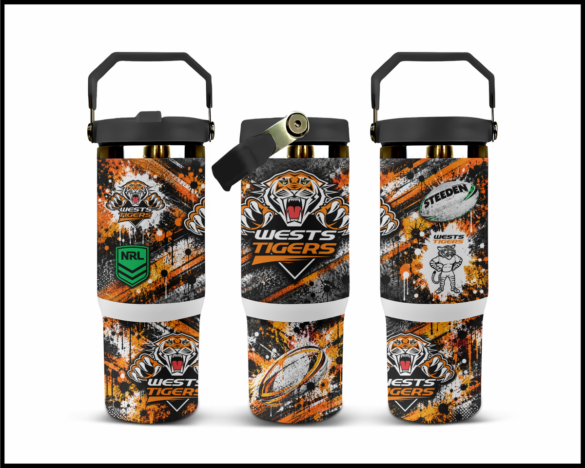 Big Guzzler Wests Tigers Stainless Steel Tumbler (3621)
