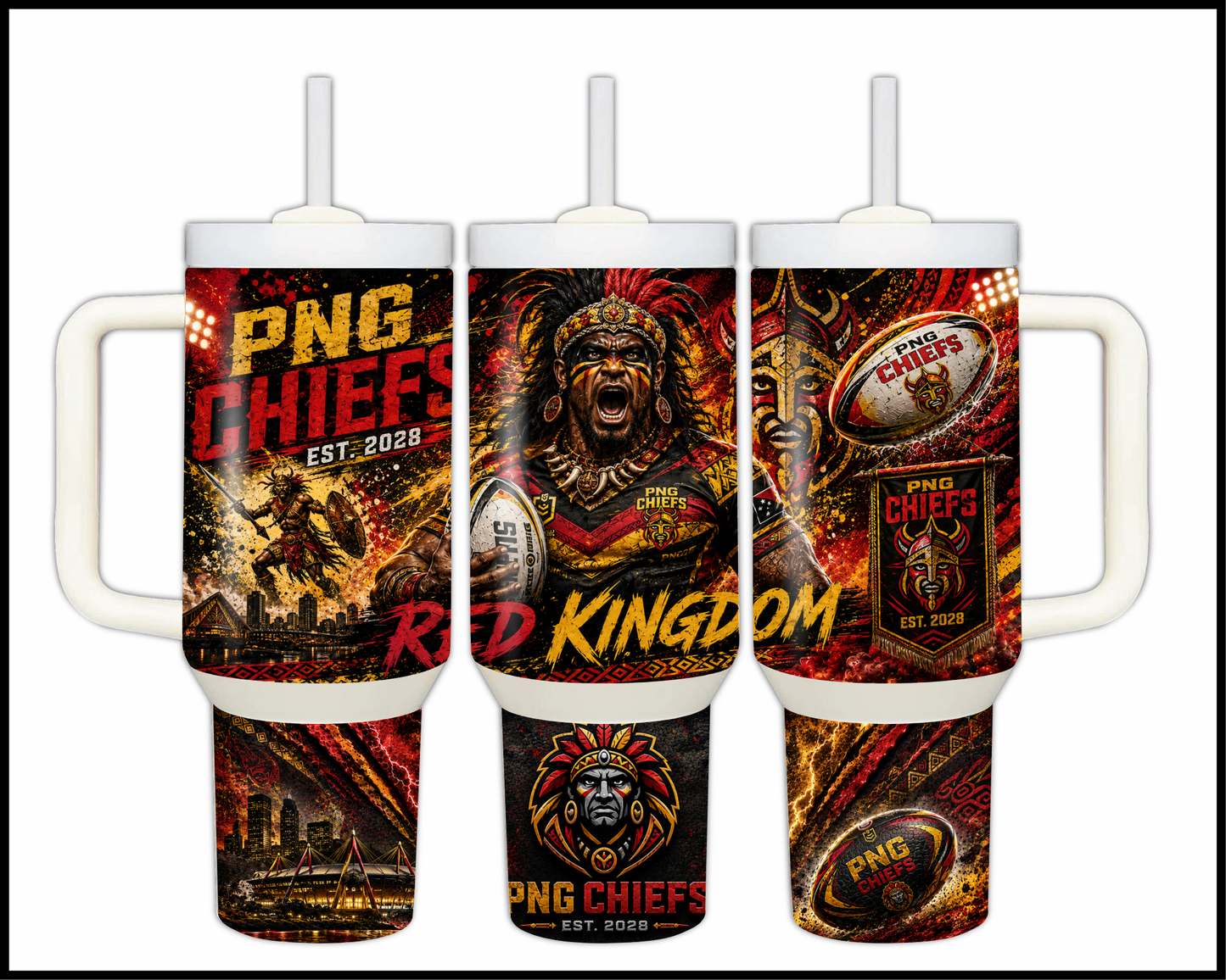 Big Guzzler 40oz PNG Chiefs Stainless Steel Tumbler (920)