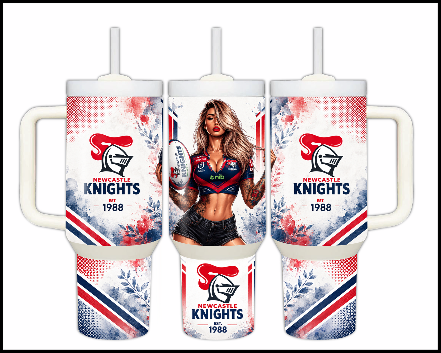 Big Guzzler 40oz Newcastle Knights Steel Tumbler (953)