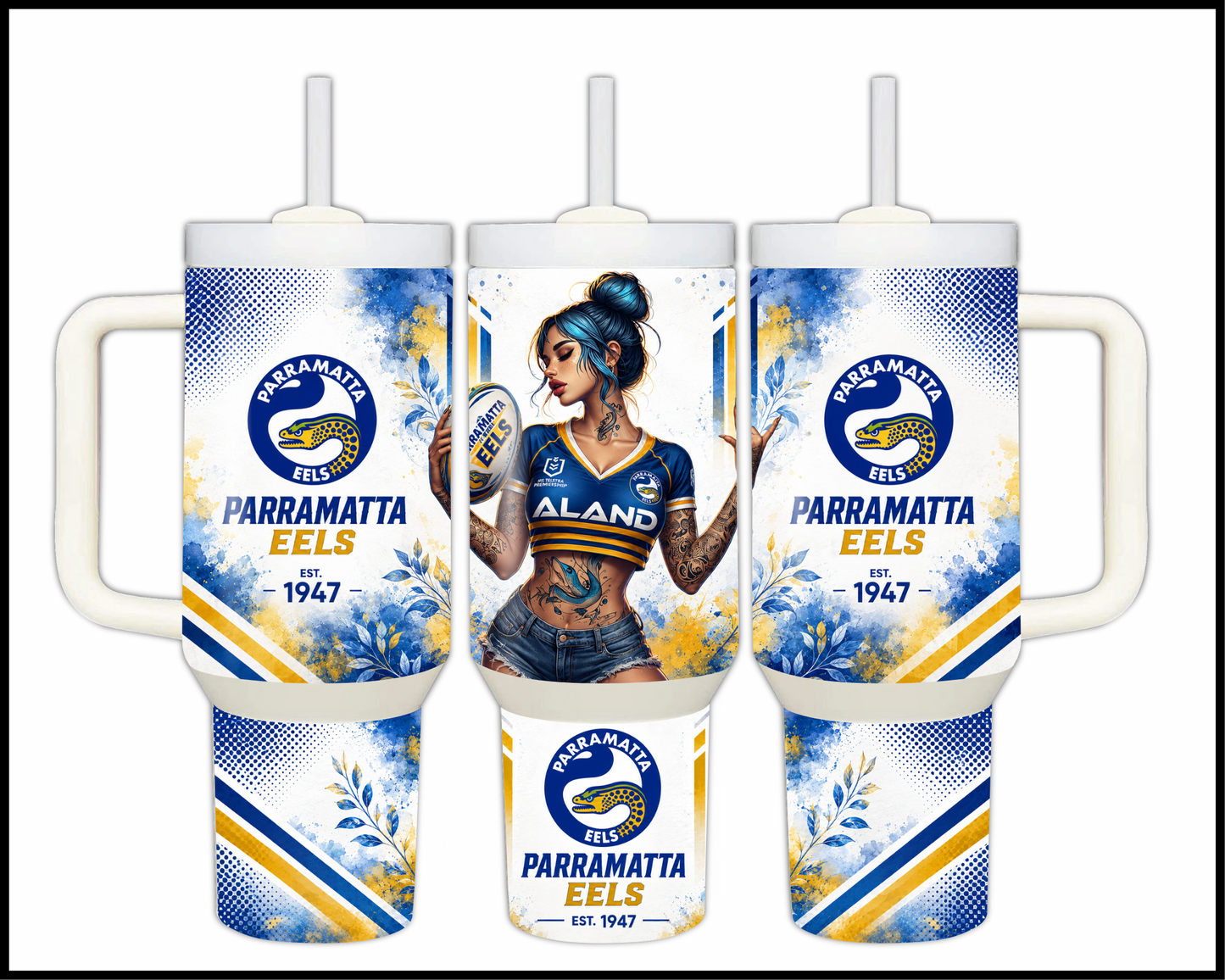 Big Guzzler 40oz Parramatta Eels Steel Tumbler (956)