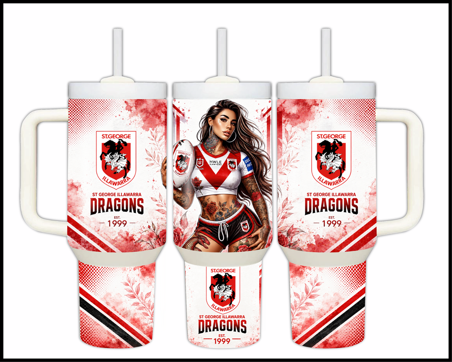 Big Guzzler 40oz St George Dragons Steel Tumbler (961)