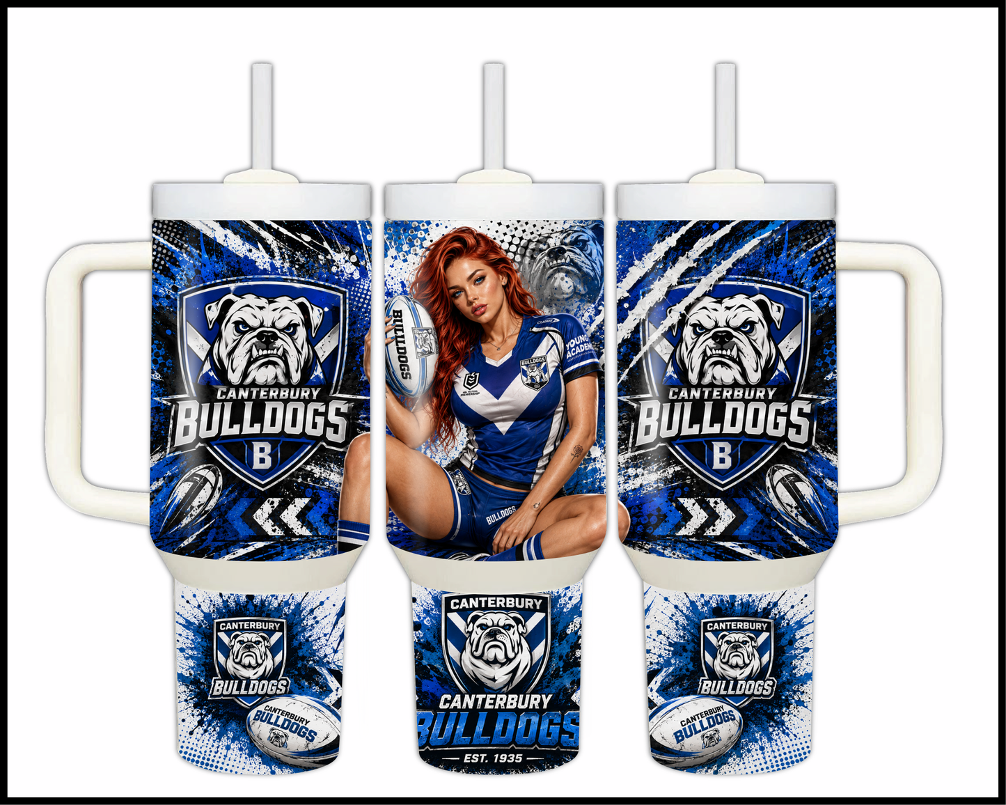 Big Guzzler 40oz Canterbury Bulldogs Stainless Steel Tumbler (942)