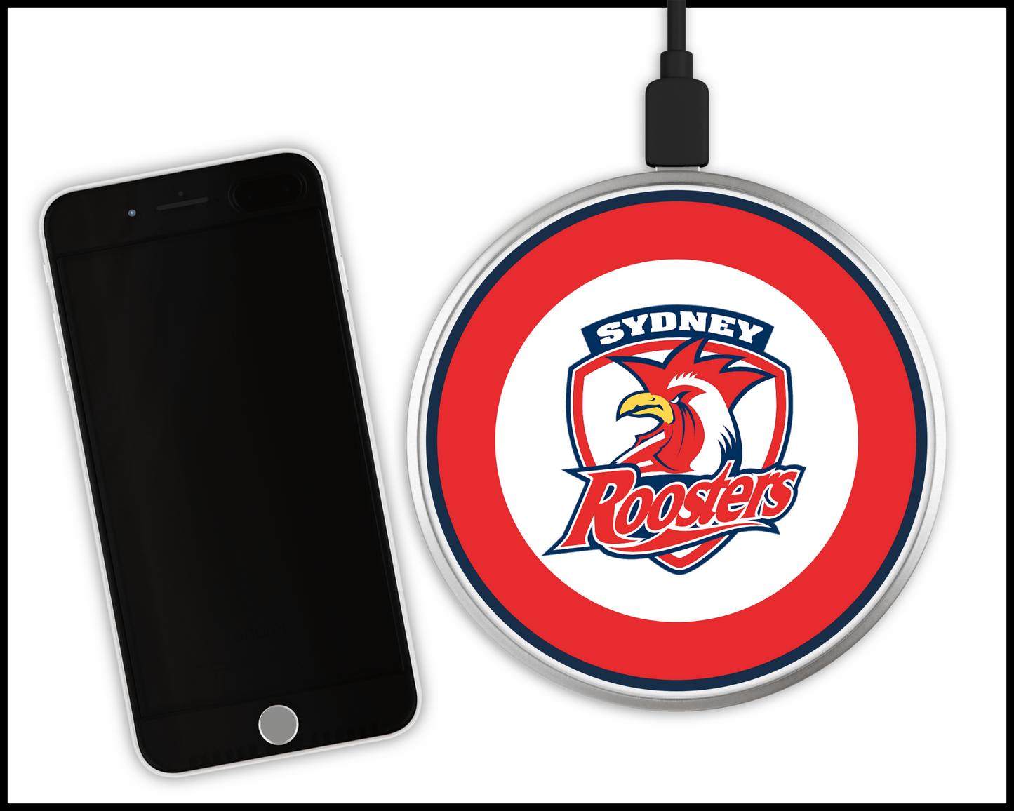 Sydney Roosters Sublimated Wireless Phone Charger (002)