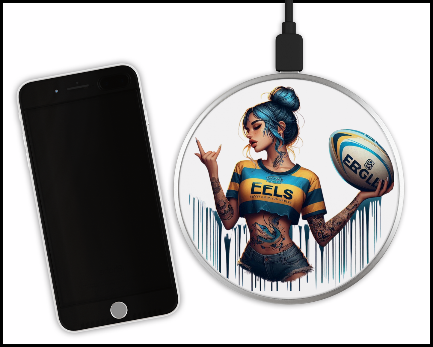 Parramatta Eels Sublimated Wireless Phone Charger (404)