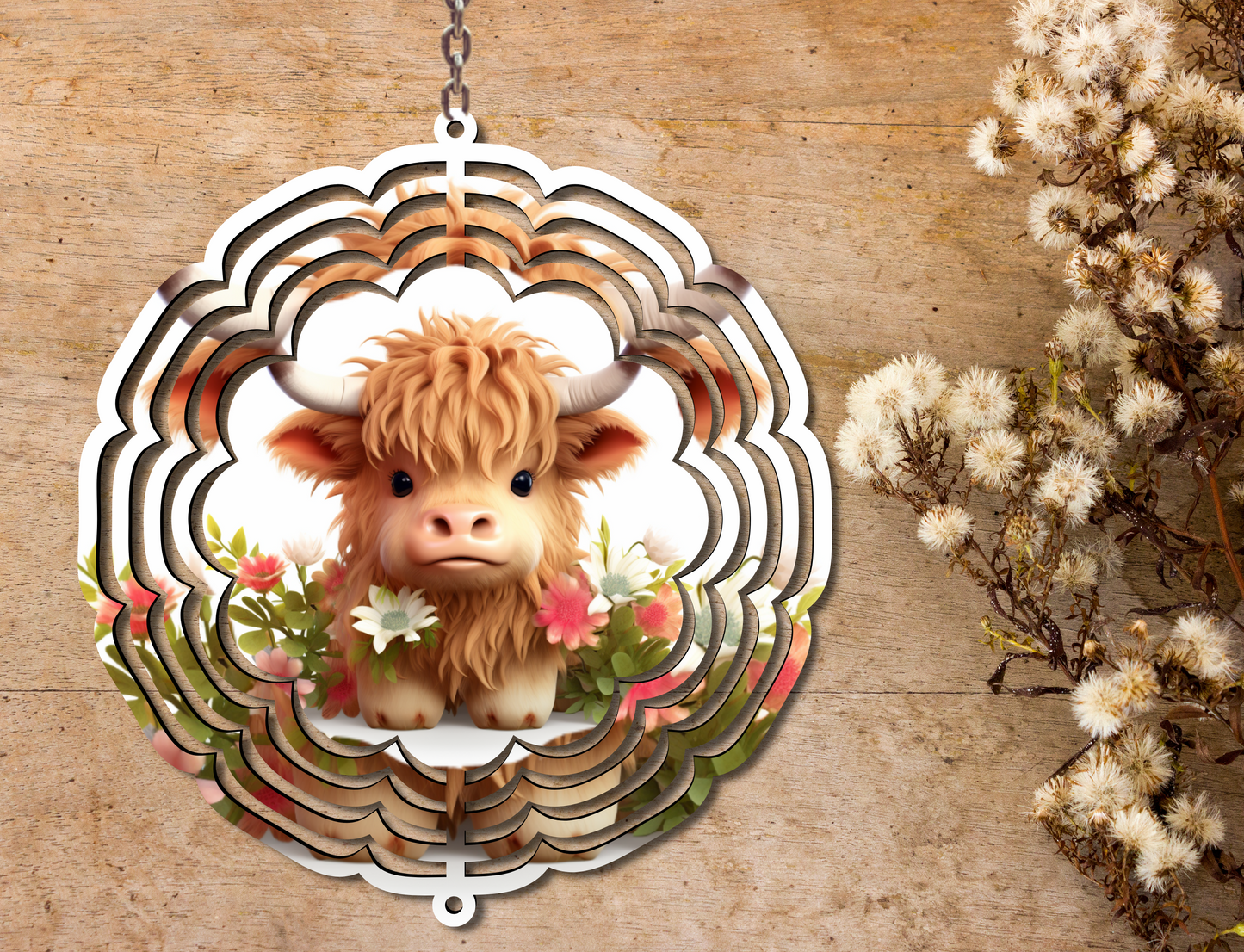 Highland Cow Wind Spinner (153)