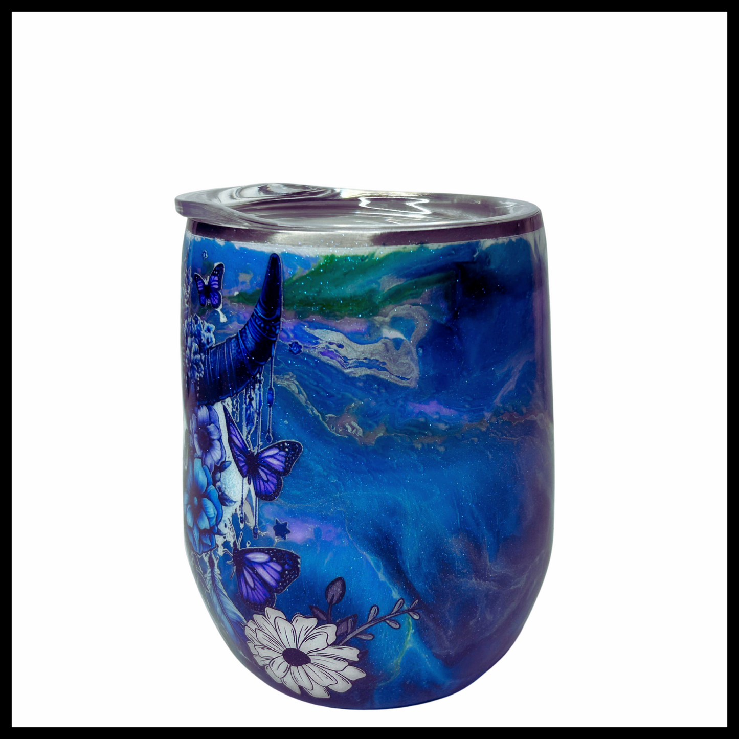 Bull Skull Resin Stainless Steel Wine Cup