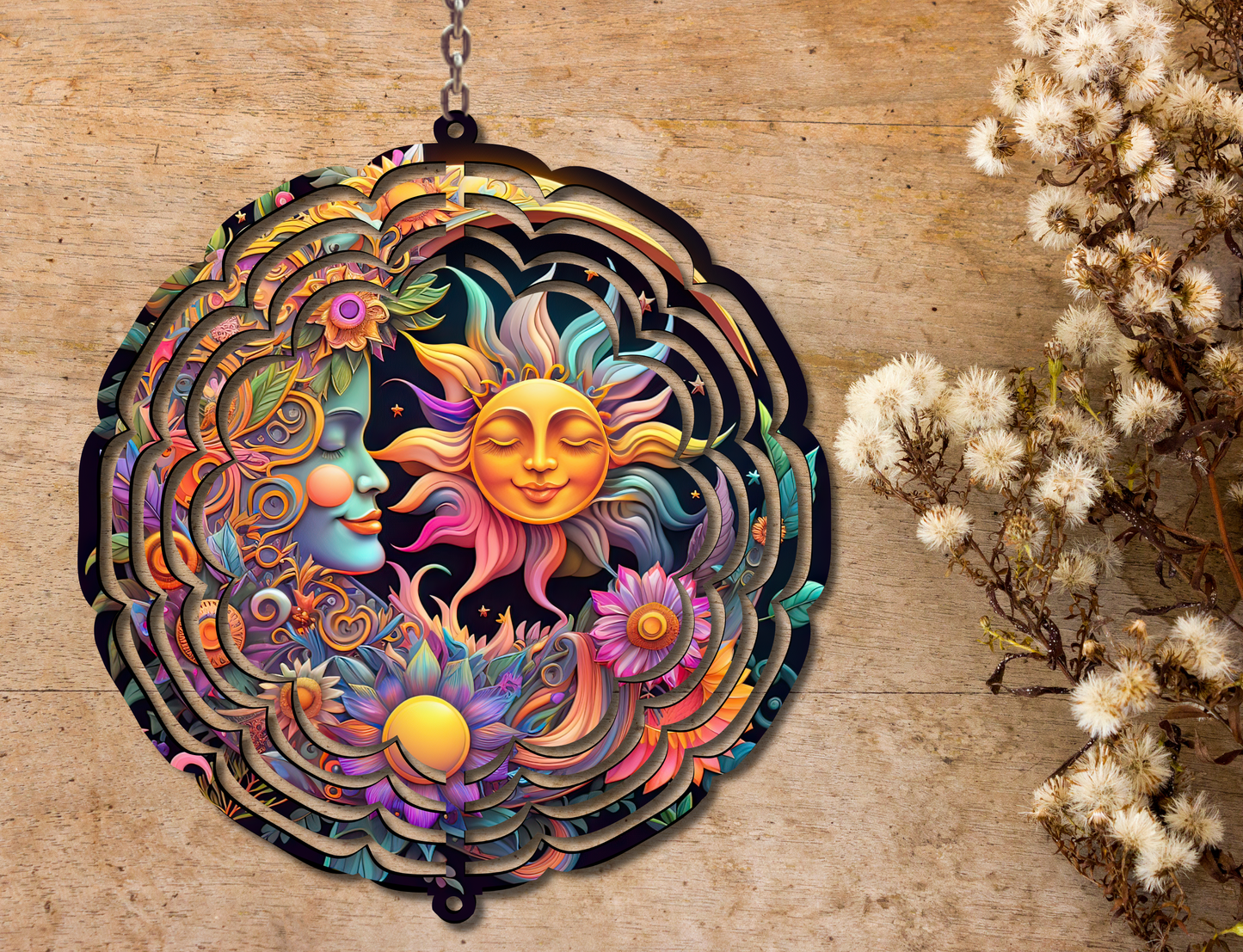 Sun & Moon Wind Spinner (336)