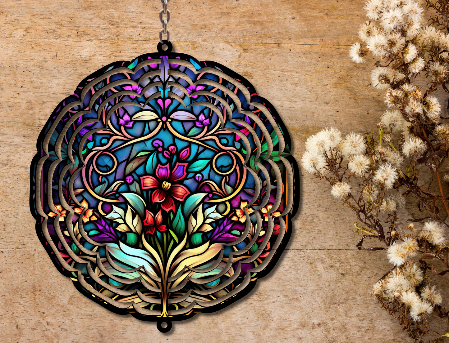 Floral Wind Spinner (257)