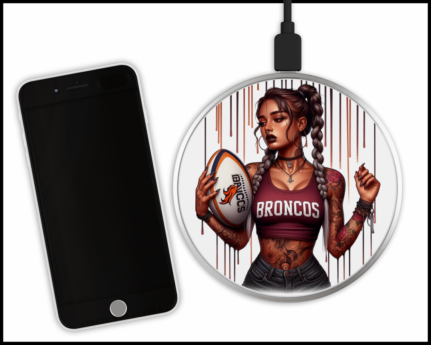 Brisbane Broncos Sublimated Wireless Phone Charger (393)