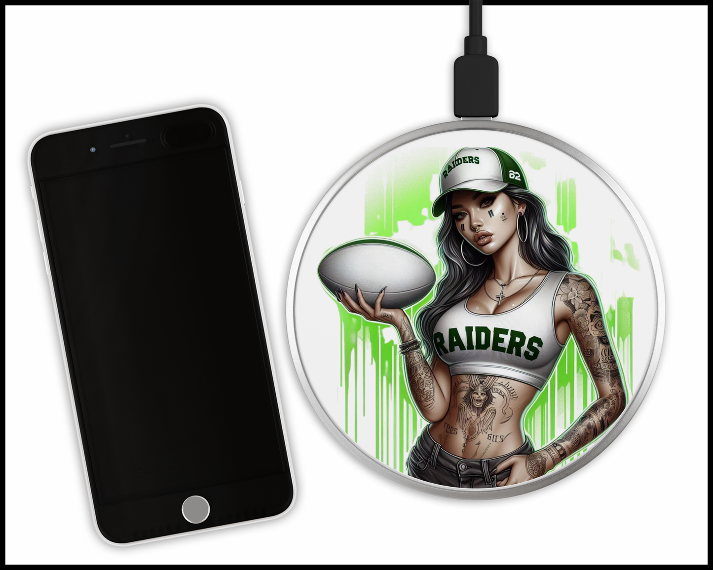 Canberra Raiders Sublimated Wireless Phone Charger (394)