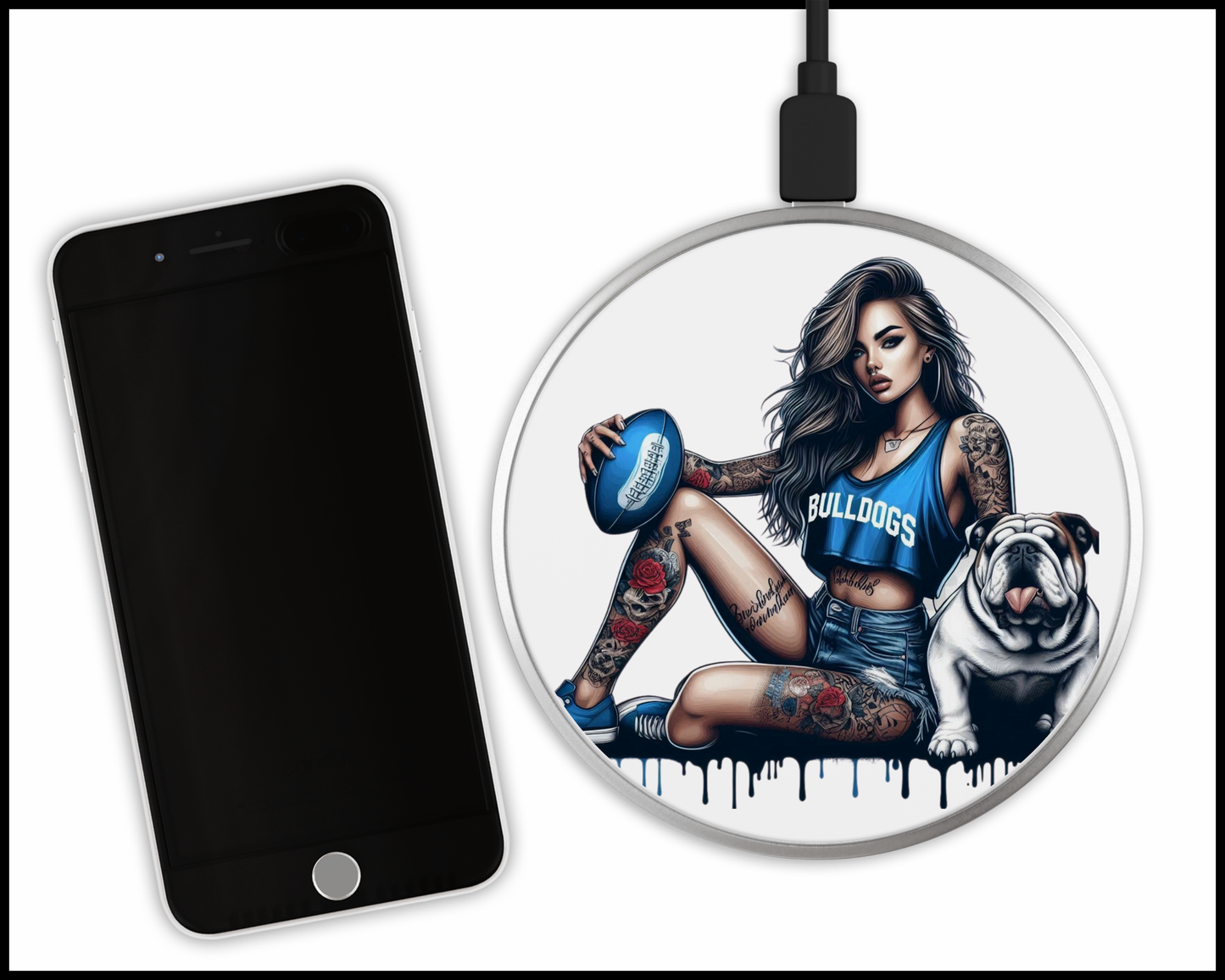 Canterbury Bulldogs Sublimated Wireless Phone Charger (395)