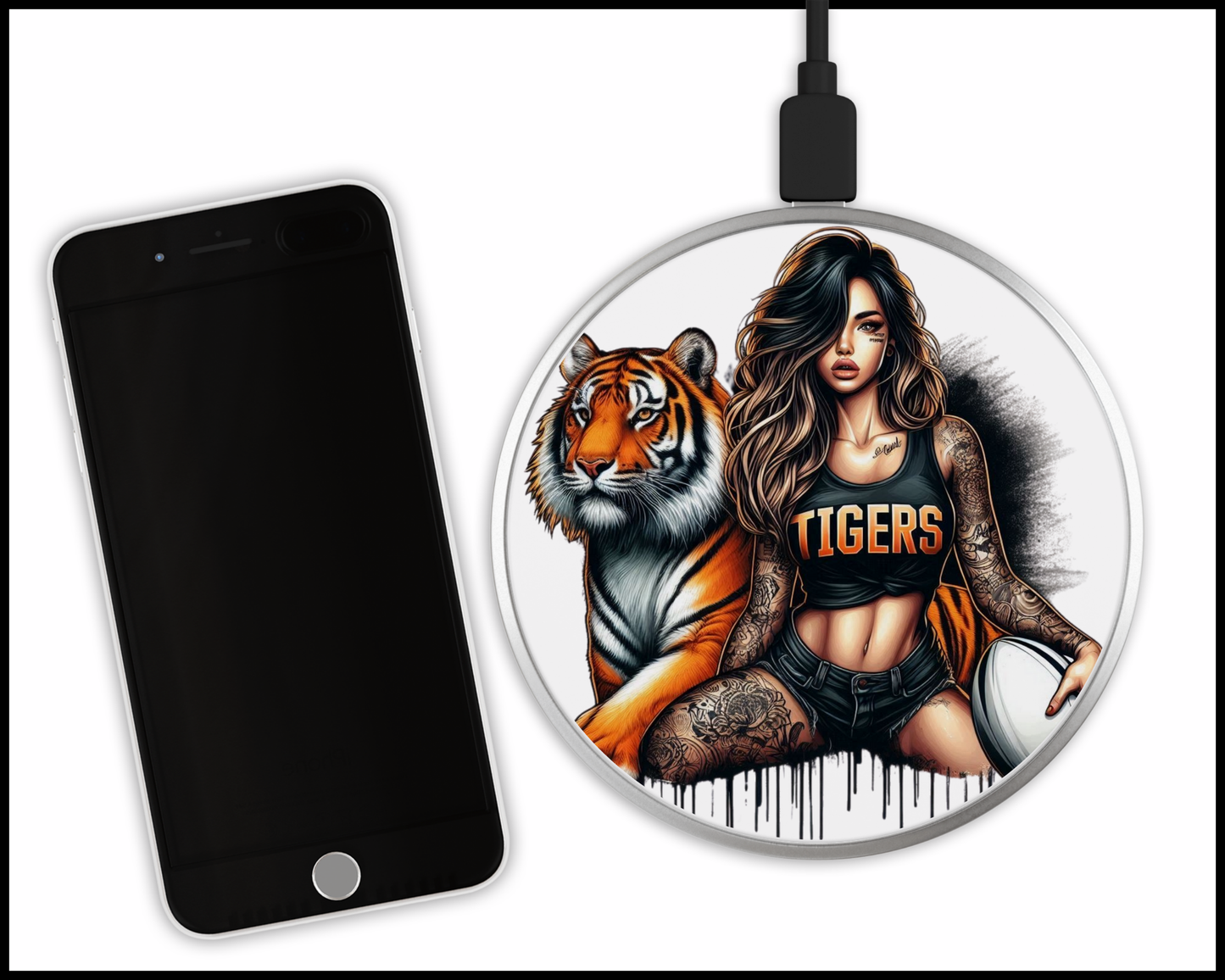Wests Tigers Sublimated Wireless Phone Charger (409)