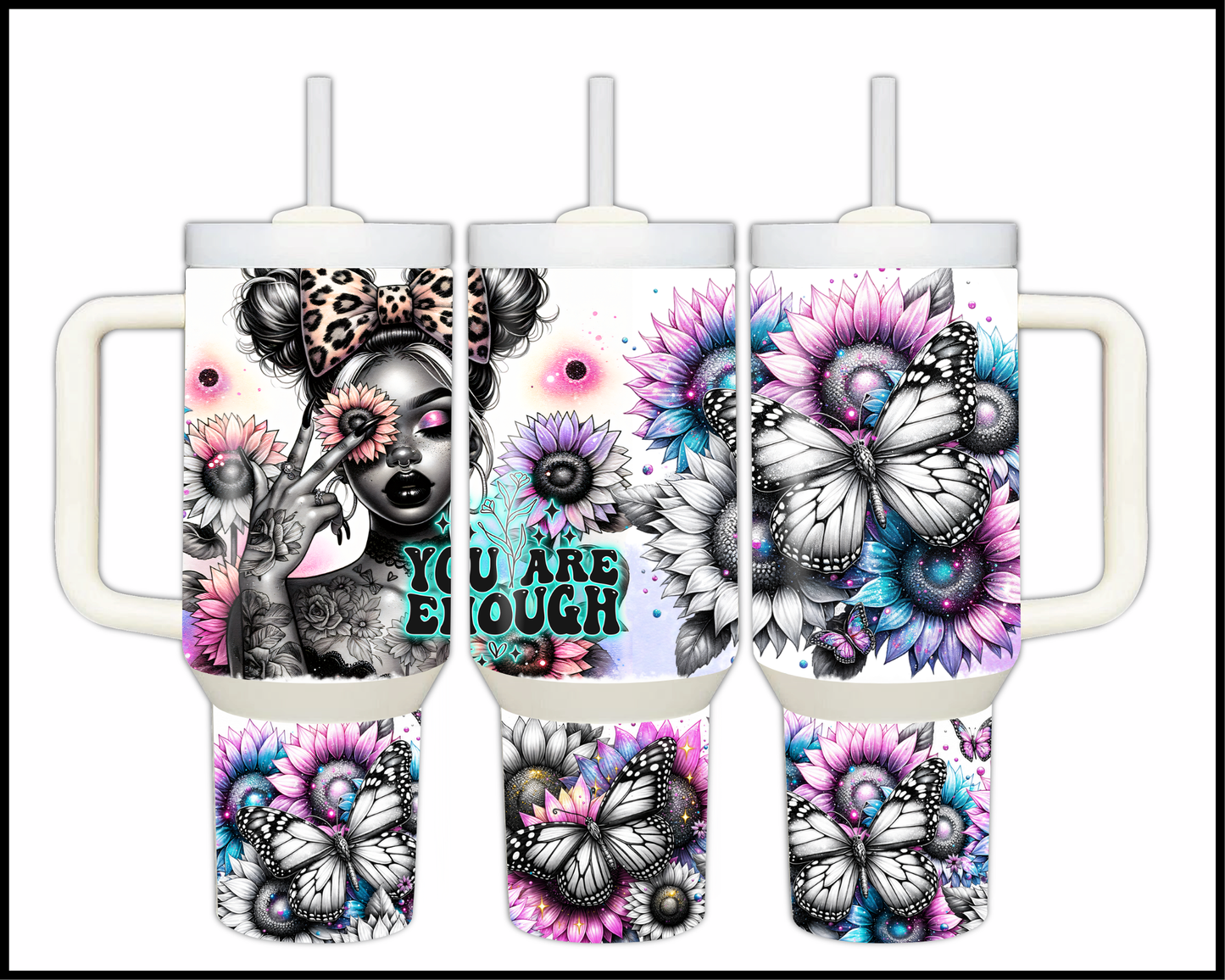 You Are Enough Stainless Steel Big 40oz Tumbler (051)